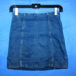 Free People Denim Mini Skirt Dark Wash Size 0